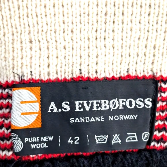A.S EVEBOFOSS Vintage Norwegian Wool Cardigan - Picture 6 of 8